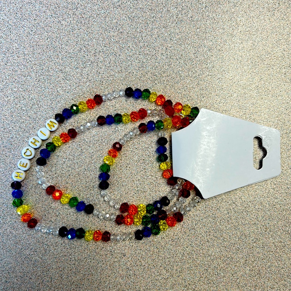 PRIDE He/Him pronoun rainbow belly chains